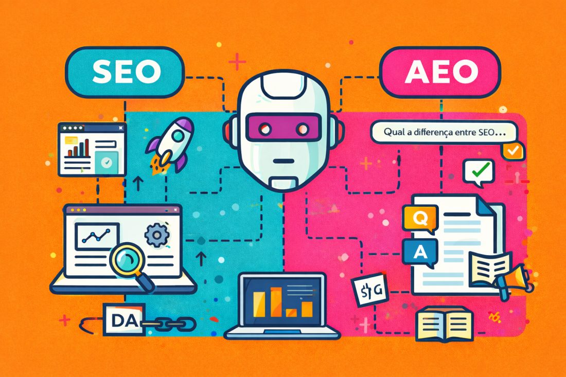 seo e aeo, o que são, diferenças e como trabalham juntos